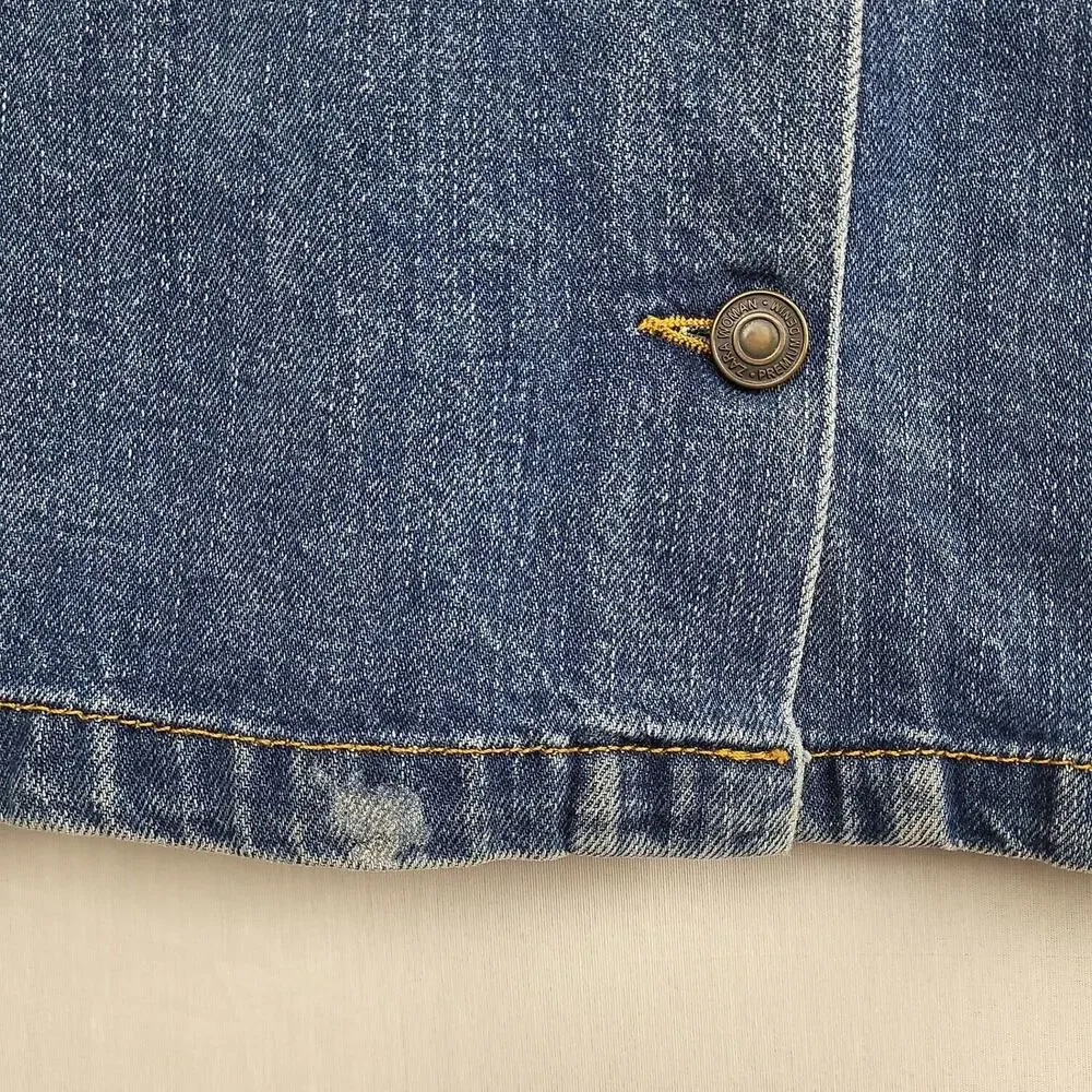 Zara‎ Womens Blue Cotton Comfort Front Pockets Denim Short Mini Skirt Size XS